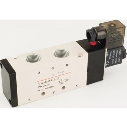 4V410-15 5 Ports 2 Position Single Solenoid Pneumatic Air Valve 1/2" BSPT