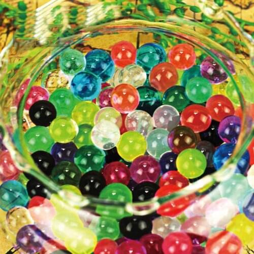 500Pcs Colorful Crystal Mud Flower Decoration Vase Glass Fish Tank Rainbow Clear Hydroponic Ball Children Toy Garden Supplies