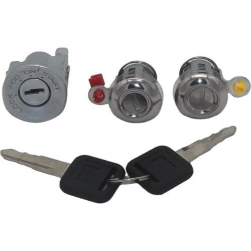 3pcs Complete Set Ignition Cylinder Door Lock Key Set for Isuzu NPR NQR NKR ELF 1994-07 with same keys