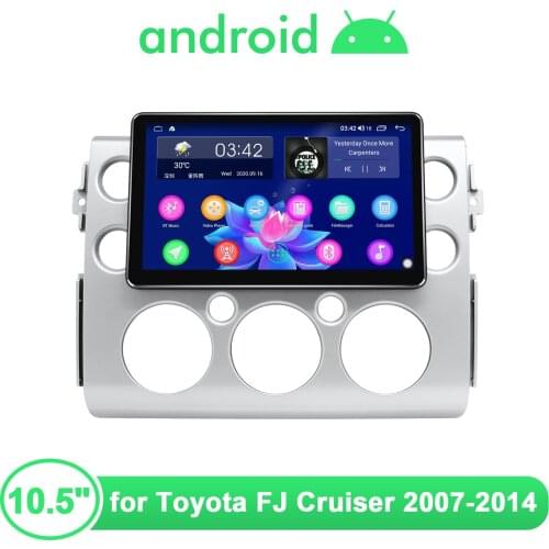 Radio 1 din 10.5" Car Stereo Bluetooth GPS Central Multimedia Android 10 Car Intelligent System For Toyota FJ Cruiser 2007-2014