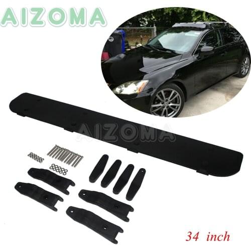ABS Plastic 34'' Car Roof-Racks Air Wind Deflector Universal Rooftop Mount Fairing 34 inch Windshield for Jeep SUV RV BMW Honda