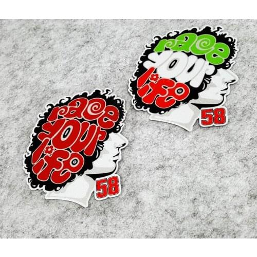 Motorsport Marco Simoncelli No.58 stickers Super Sic Reflective sticker memorial racing Moto car decals motorcycle vinyl