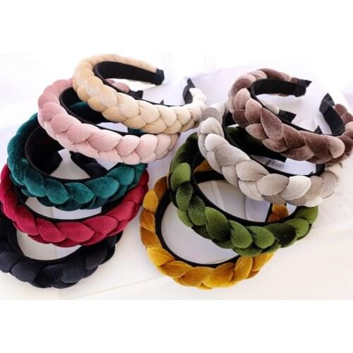 Velvet Braid Hairband Headband for Women Girls Hair Accessories