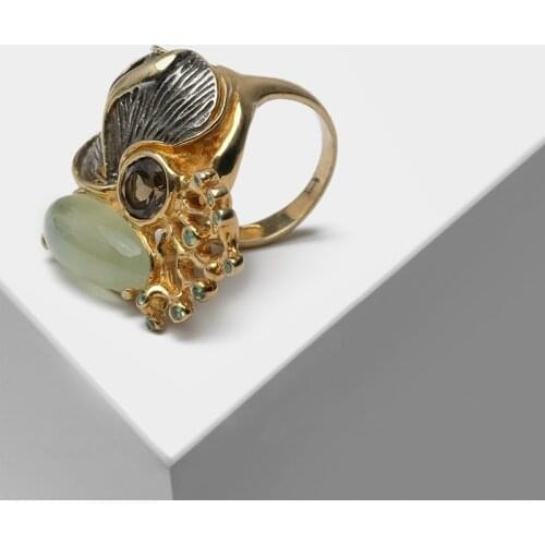 Amorita boutique Vintage inlaid hoelite Tourmaline design ring