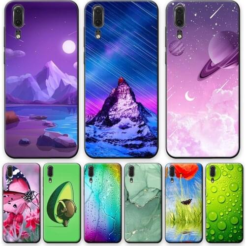 For Huawei P20 Case Soft Silicone Case For Huawei P20 Scenery Pattern Back Cover For Huawei P20 P 20 TPU Phone Case Huawei P20