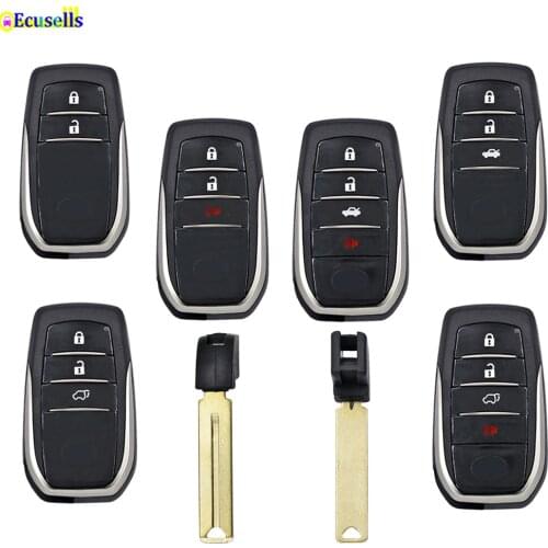 2/3/4 Button Smart Remote Key Case Shell Control Fob for Toyota Hilux Fortuner Highlander Camry 2015-2018 TOY12