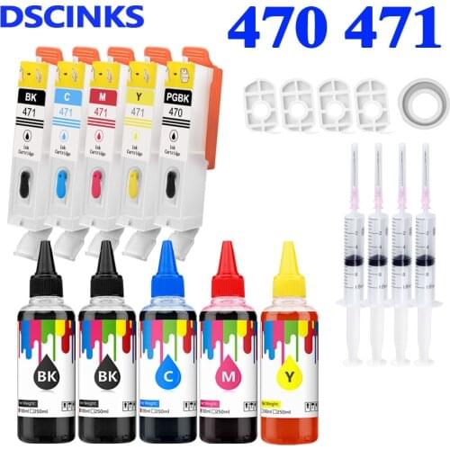 PGI-470 CLI-471 for Canon MG6840 MG5740 MG7740 TS5040 TS6040 MG9040 printer refill ink cartridge with permanent chip and ink