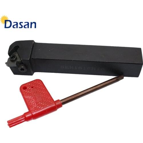 1PC SER1616H16 SER1212H16 HSS Tools Lathe Index External Threading Turning Tool Holder for 16ER AG60 Insert with Wrench