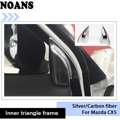 For Mazda CX-5 CX5 CX 5 2017 2018 KF Car Accessories Styling Inner Triangle Covers Frame Trim Decorative Stickers
