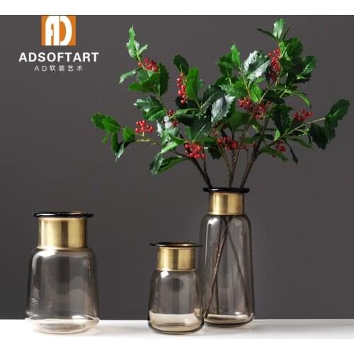 Home wedding decoration accessories Nordic Creative Vase Modern Soft-packed Home Flower Set Model Room Dining Table Point Vase