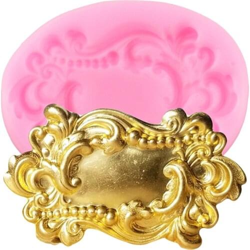 European Baroque Relief Silicone Mold Chocolate Fondant Mould Craft Cake Decorating Tools Cake Border Candy Clay Resin Molds