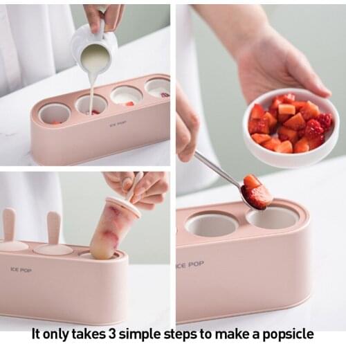 Home Ice Cream Mold Popsicle Diy Tool Silicone Popsicle Box Children Dessert Ice Cream Maker Mold Kitchen Tools Diy Ice Cream