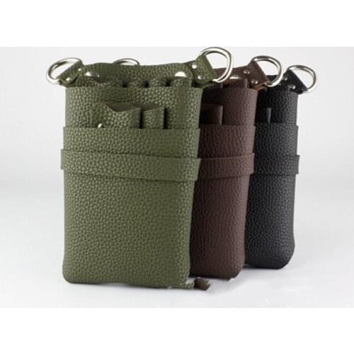 PU Leather Bag Case With Adjustable Belt Belt For Storing Hairdressing Tools Scissors Clips Holster Combs High Capa