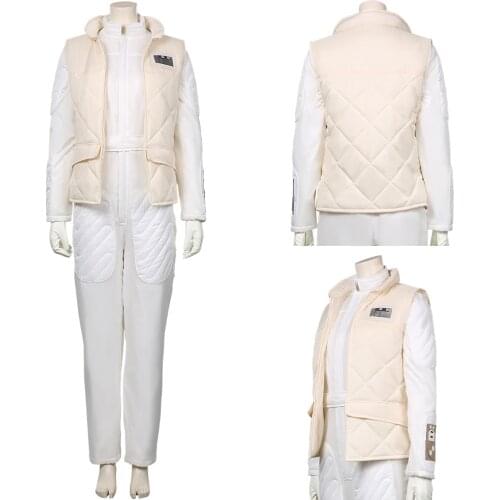 Star Cosplay Wars Leia Organa Solo Cosplay Costume Jumpsuit Women Uniform Halloween Carnival Fancy Dress