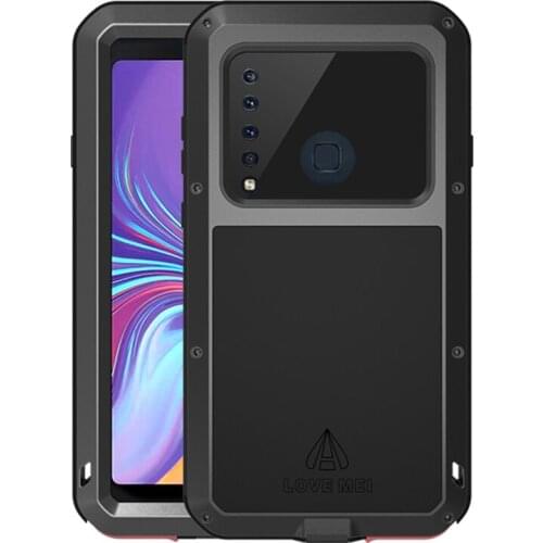 LOVEMEI Dirt-resistant Anti-knock Metal Aluminum Case with Gorilla Glass for Samsung Galaxy A9S A9200 6.3" Heavy Duty Protection