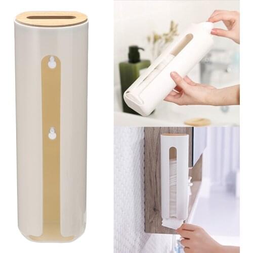 Makeup Cotton Pad Holder Wall Mounted Makeup Wipes Organizer Remover Cleaner Paper Dispenser Container Storage Cosmetics
