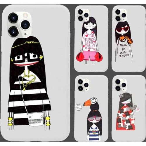 Marc Jacob Rose Cinderella Cute Girl Phone Case Candy Color for iPhone 11 12 mini pro XS MAX 8 7 6 6S Plus X SE 2020 XR