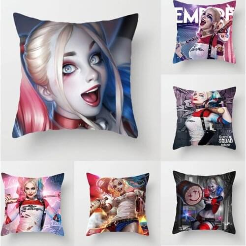 Cartoon Baseball Baby Clown Female New Printed Square Pillow Cover 18x18in /45x45cm Living Room Sofa Cushion Cover