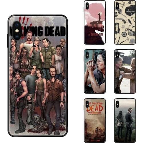 Low Price New The Walking Dead Black Soft TPU Screen Protector For Galaxy A5 A6 A7 A8 A10 A10S A20 A20S A20E A21S A30 A30S A40