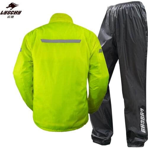 New Motorcycle Rain Coat Jacket Road Riding Rain Raining Racing Waterproo Zipper Coat Clothing Set Adult Men Women Overalls Wear