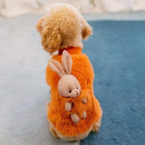 New Spring Autumn Rabbit Dolls Dog Sweatshirt Cat Clothes Soft Comfortable Material Pet Coat Cute Bichon Wholesale Animal XS XL