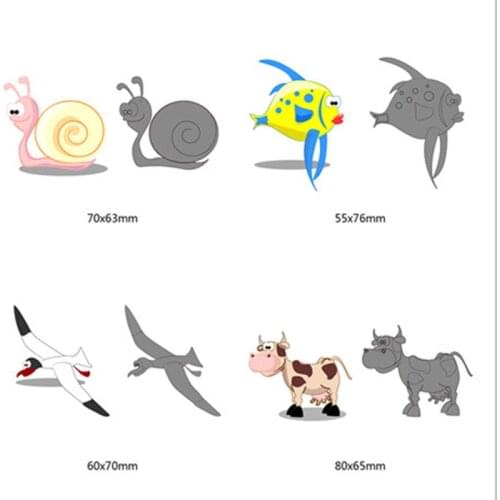 New cartoon animals fish pattern Metal Cutting Dies Scrapbooking Dies Animal Cutting Dies Cut For DIY Greeting Card Decorations