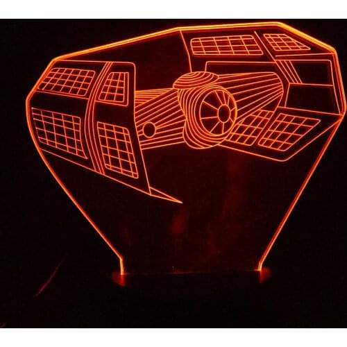 New Battleship 3D Illusion Night light Remote Touch Switch 7 Color Change USB 3D Lamp LED Desk Table Atmosphere Lamp Kis Gift