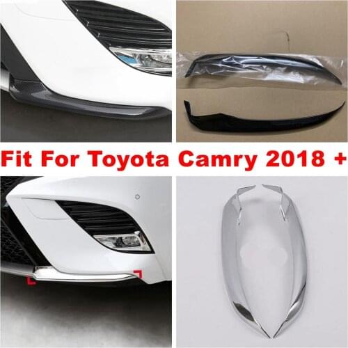 Front Bumper Anti-rub Rubbing Edge Guard Scratch Lower Protection Corner Panel Cover Trim For Toyota Camry XV70 2018 - 2021