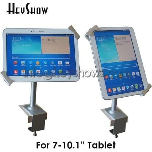 Adjustable IPad Security Stand Metal Tablet PC Display Holder 360 Degrees Rotate Tablet Lock Enclosure With Keys For 7-10.1"