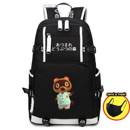 New Mochila student schoolbag Fashion Printing laptop bag Men Travel bags knapsack Animal Crossing Oxford Backpack