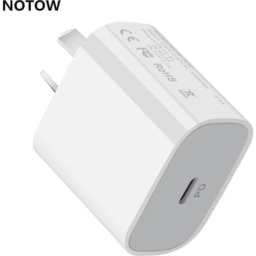 NOTOW 5V 3A 9V 2A AU/US/EU/UK Plug 18W PD USB Type C Wall Charger Travel Power Adapter Quick Fast Charger For iPhone 12 Samsung