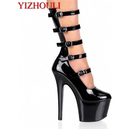 15cm stiletto heels for ladies with fashionable buckle strap PU leather ankle boots. Use ankle boots for spring and Autumn banqu