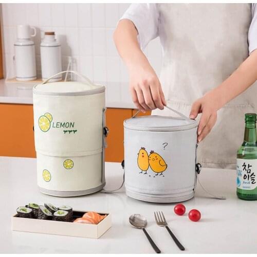 Women Outdoor Picnic Bento Box Insulated Thermal Lunch Bags Boys Thermo Pouch Fresh Keeping Food Container Accessories Supplies