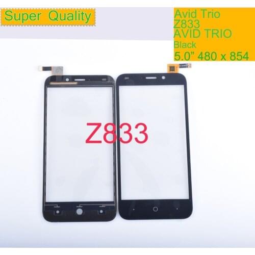 10Pcs/lot Touch Screen Digitizer For ZTE Avid Trio Z833 Touch Panel Touchscreen Lens Front Glass Sensor NO LCD Z833 Replacement