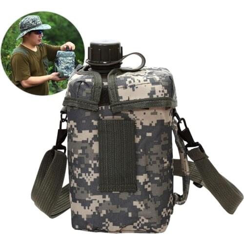 2L Military Water Bottle PVC Portable Canteen Large Capacity Outdoor Sport Hunting Hiking Camping Travel Kettle Practical Tools