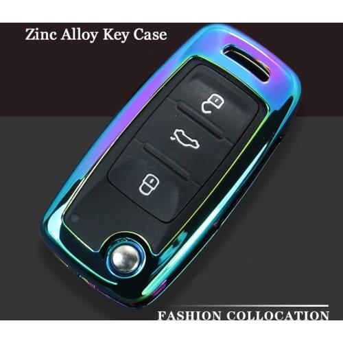 2019 New Zinc Alloy Key Cover Case For V W Golf Bora Je tta POLO GOLF Passat Skoda Octavia A5 Fabia SEAT Ibiza Leon