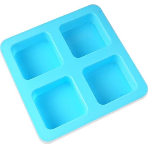 4 Cavities Flexible Silicone Soap Molds Candle Making Molds Chocolate Molds 10349850