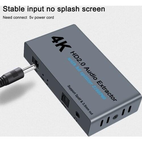 4K HDMI 2.0 Switcher Switch 1x2 Splitter 1 in 2 out 4K 60Hz HDR hdmi Switcher HDCP 2.2 With audio extractor for PS4 pro DVD,Xbox