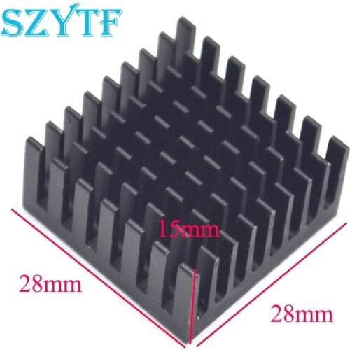 5pcs Heat sink 28*28*15MM (black slot) high-quality radiator