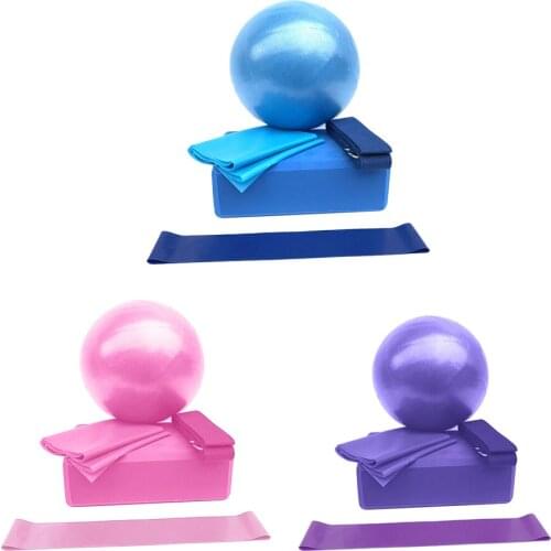 5pcs Yoga Ball Tile Resistance Ring Stretch Tension Band Latex Yoga Equipment Band Fitness Ball Tools Ring Yoga Resistance Set