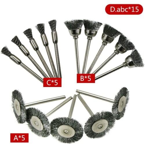 Grinding and polishing Accessories Steel rotary brush Wire wheel Brushes for Grinder Rotary Tool for mini drill Poli