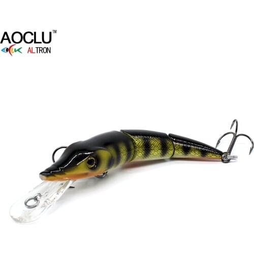 AOCLU Artificial wobbler 105mm 17.4g Sinking Pike Hard Bait Minnow Depth 0.5-1.8m fishing lure VMC hooks 6 colors tackle