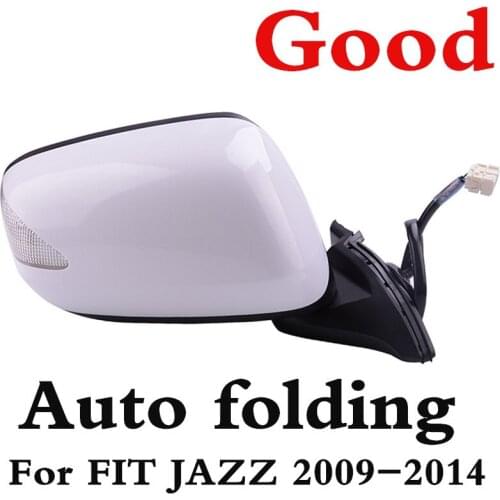 CAPQX Electric Auto Folding with LED turn signal rear view mirror 76258-TG5-H11 For FIT JAZZ 2009-2014 7Pin Right & Left