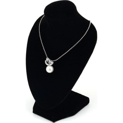 Black Mannequin Necklace Jewelry Pendant Display Stand Holder Show Decorate New