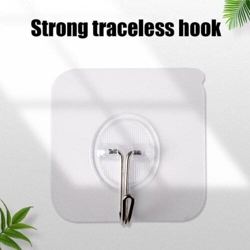 Double Sided Adhesive Wall Hooks Transparent Hooks On The Wall Self Adhesive Hook For Kitchen Bathroom Suction Cup Sucker Hook