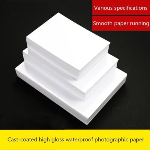 Photo Paper 100 Sheets / Pack 5 "6" 7 "180g 200g 230g Cast Coated Waterproof High Gloss Inkjet Photo Paper A3a4 20 Sheets / Pack
