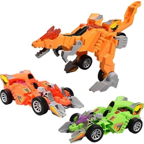 Transformation Toys Anime Action 21x11x7.5cm Figures Deformation Dinosaur Car with Music Light Children Toys Supplies