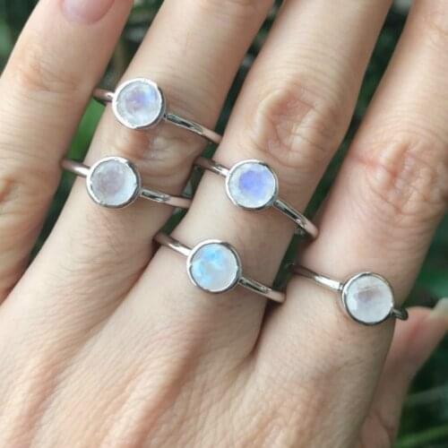 New Luminous Stone Ring Cross Womens Fashionable All-Match Simple Opal Ring
