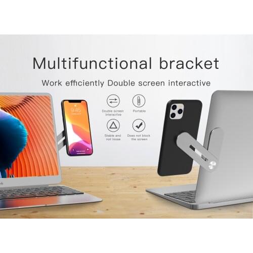 High Quality New Design Multi-functional Laptop Extension Phone Stand Aluminium Alloy Easy Portable Phone Holder