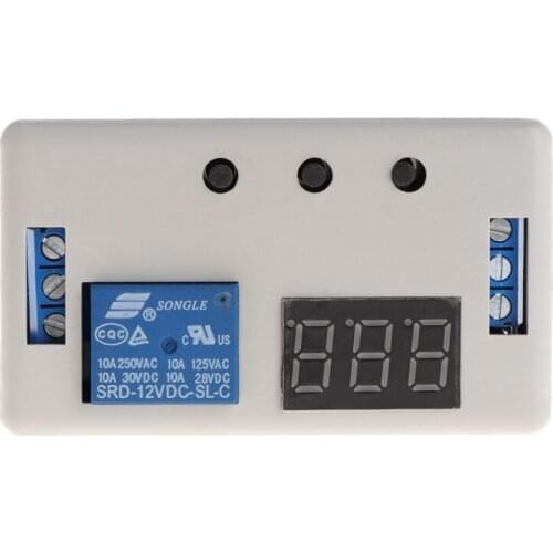 OOTDTY DC 12V Control Programmable Timer Digital Time Delay Relay Module Board w Case